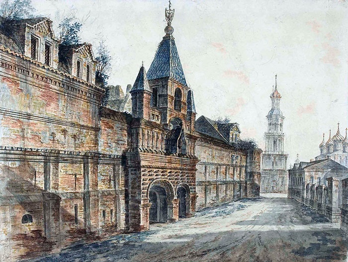 Кадашевский монетный двор на акварели Ф. Я. Алексеева, написанной перед сносом здания в начале 1800-х